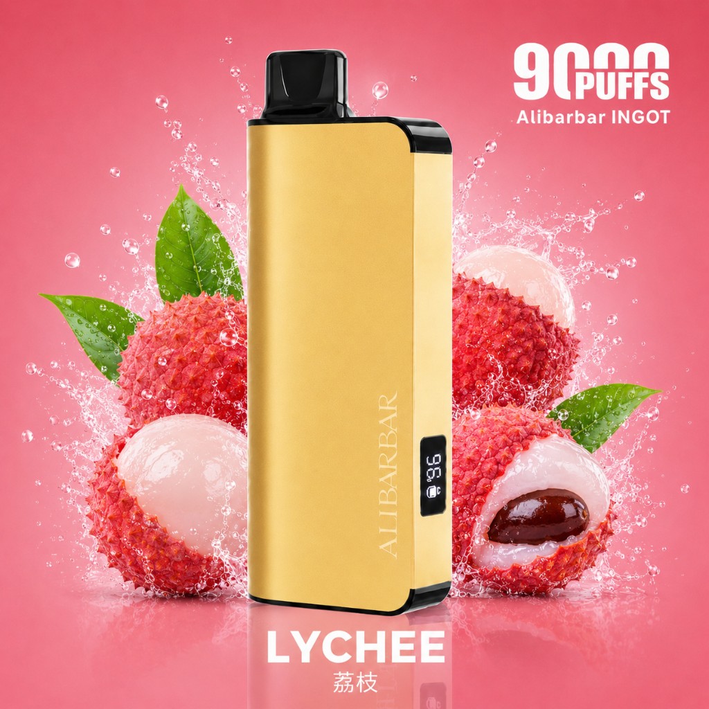 Lychee Alibarbar Ingot 9000 puffs flavor