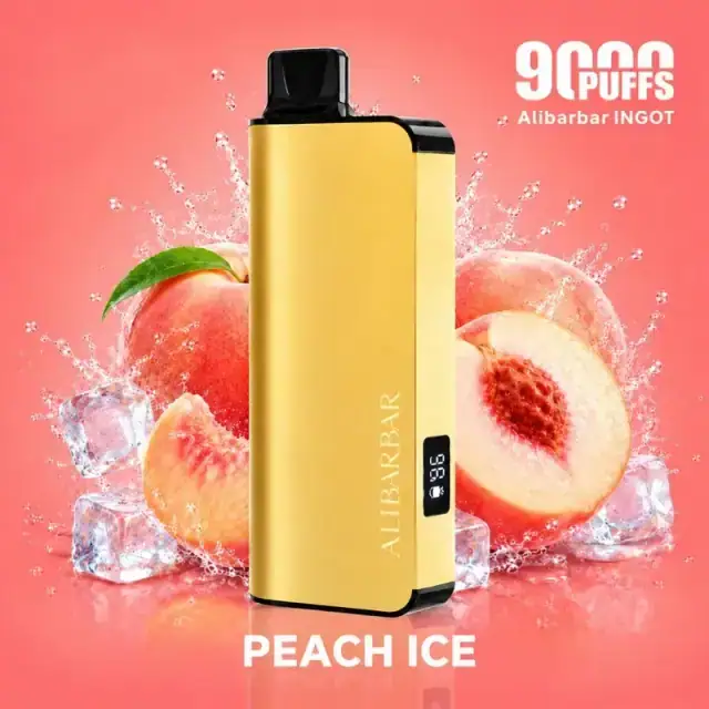 Alibarbar Ingot 9000 Peach Ice disposable, ailibarbar.com Australia