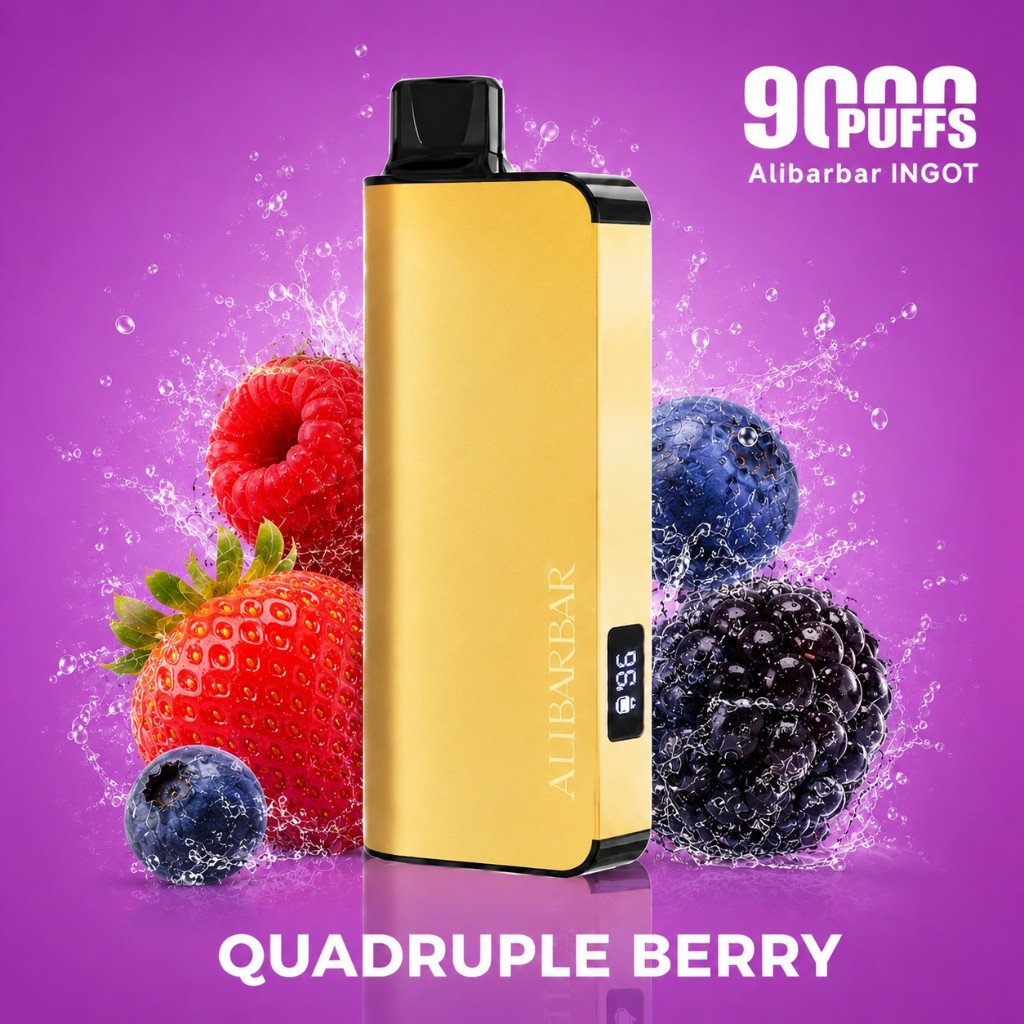 Quadruple Berry Alibarbar Ingot 9000 puffs flavor