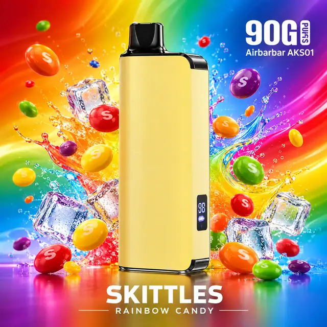 Alibarbar Ingot 9000 Skittles disposable vape, Rainbow Candy flavour, ailibarbar.com Australia