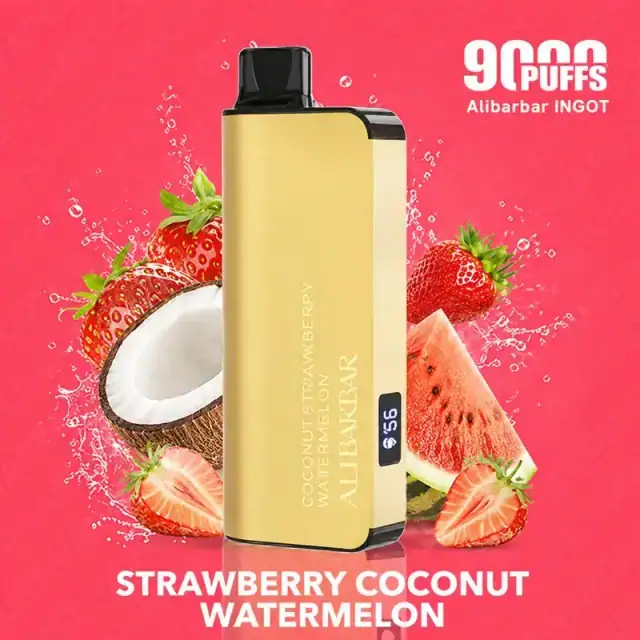 Alibarbar Ingot 9000 Strawberry Coconut Watermelon disposable, ailibarbar.com Australia