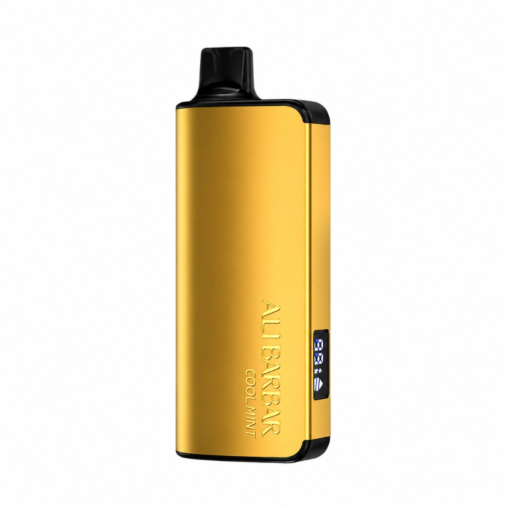 Alibarbar Ingot 9000 disposable vape — gold device showcase